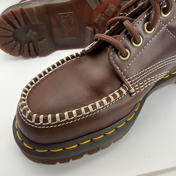 Dr. Martens Lowell Leather Moc Toe Shoes Butterscotch Brown Size USM 8 / USL 9 main image 10